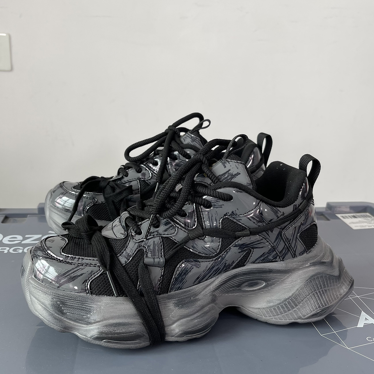 Casual Women Fashion Men's 1b95f Sportwear Sports wear-resistant comfortable Daddy Shoes women Breathable sports shoes 36-44