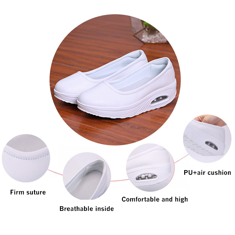 2025 NEW Women Sneakers Flats Loafers Sweet Shallow Comfort Moccasins Slip on PU Platform Ballet Ladies Vulcanized Shoes New f