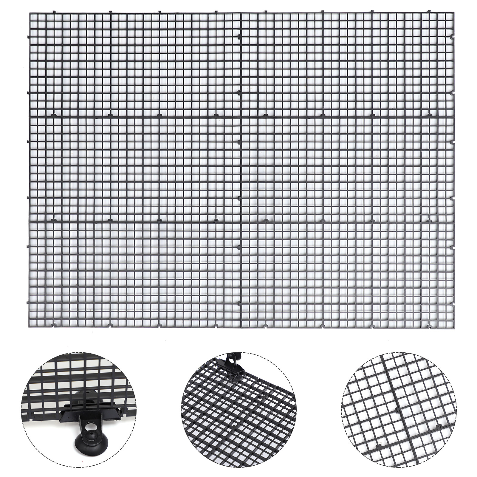 Aquarium Bottom Divider Isolate Board: 16pcs Tank Divider Trays Grid Aquarium Egg Crate Light Diffuser Partition Net Pane Black