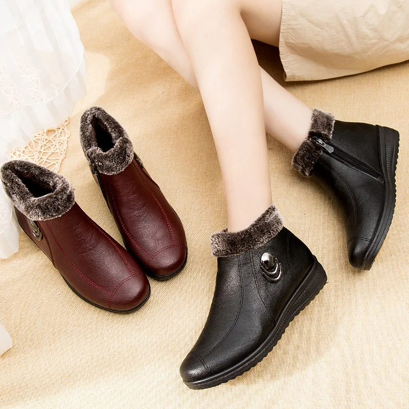 Waterproof Mule Clogs women Winter Warm Unisex Fur boots House Room Slippers Trend Indoor or Shoes Slides For Women b5b3