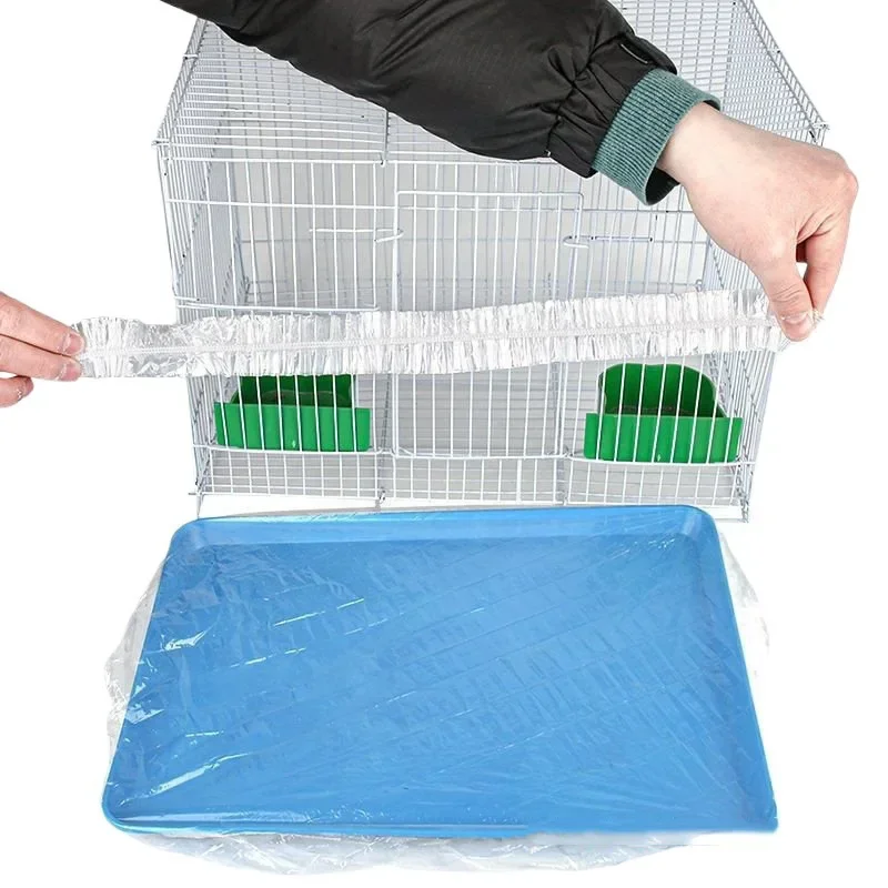 Disposable Rabbit Cage Liner Pet Tray Plastic Mat Film Cover Replaceable Universal Toilet Film Small Animal Hamster Pet Poop Bag