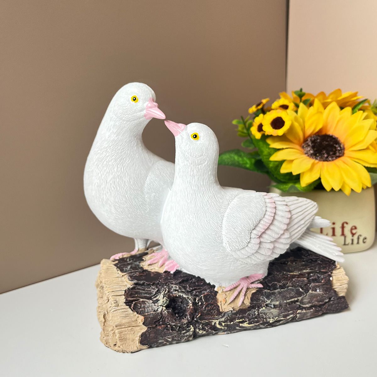 Garden Decorations Resin Dove Statue Home Decor Sculpture Bird Lover Gift