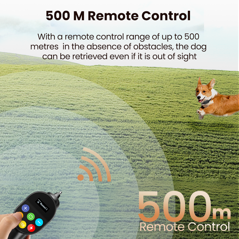 ROJECO Intelligent Dog Training Collar Remote Control Rechargeable Pet Dog Anti Bark Collar with Vibrator Dog Training Accessory