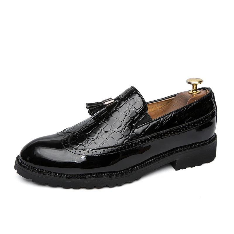 British Style Men's Leather Loafers Slip On Business Casual Shoes for Men Wedding Shoe Designer Formal Shoes Driving Mocassins