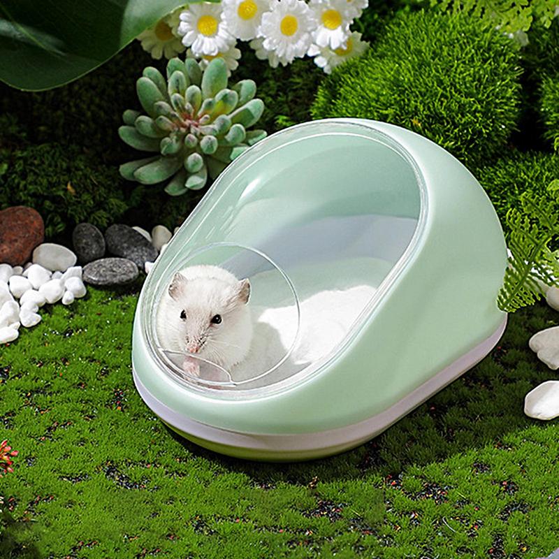 Hamster Hideout Chinchilla Bathtub Box Hamster Bathing Bowl Transparent Beds, Sand Bath Box Small Animal Habitat for Small Pet