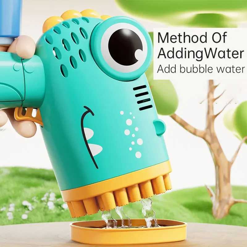 Dinosaur Bubble Gun 40 Hole Bubble Gun Automatic Bubble Gun Soap Gun Bathtub Toy Childrens Toy (excluding battery)W240902