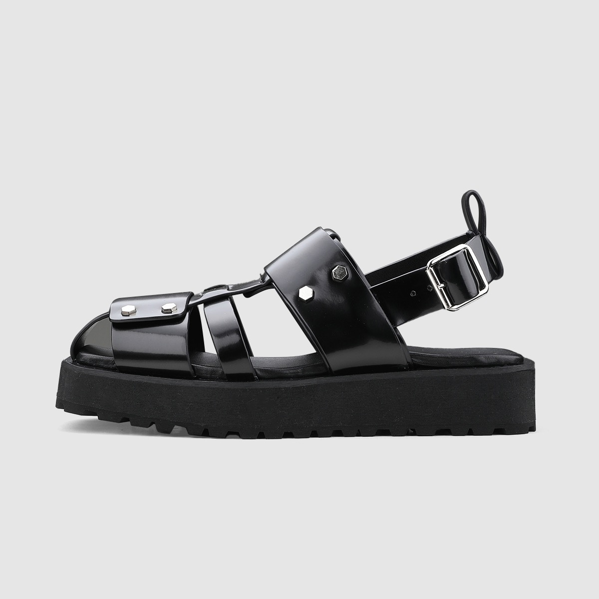 Rivet Metal Punk Platform Summer High Quality Buckle Leather Sandals for Men urious Design Comfortable Shoes Comtable