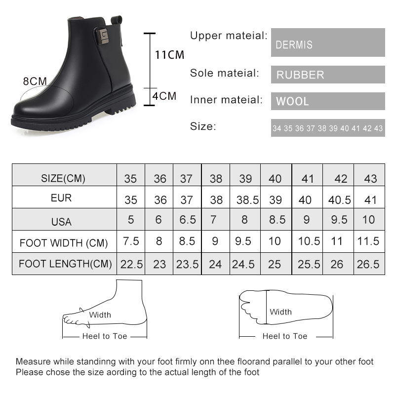 Winter AIYUQI Genuine Leather 2024 New Wool Warm Women's Ankle Large Size Non slip Mom Snow Boots Women 327b