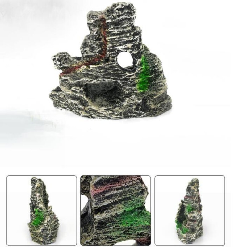 Aquarium Decoration Resin Rocks Mini Fake Decorative Rocks Fish Tank Decoration Aquarium Small Rockery for Fish Tank Decorations