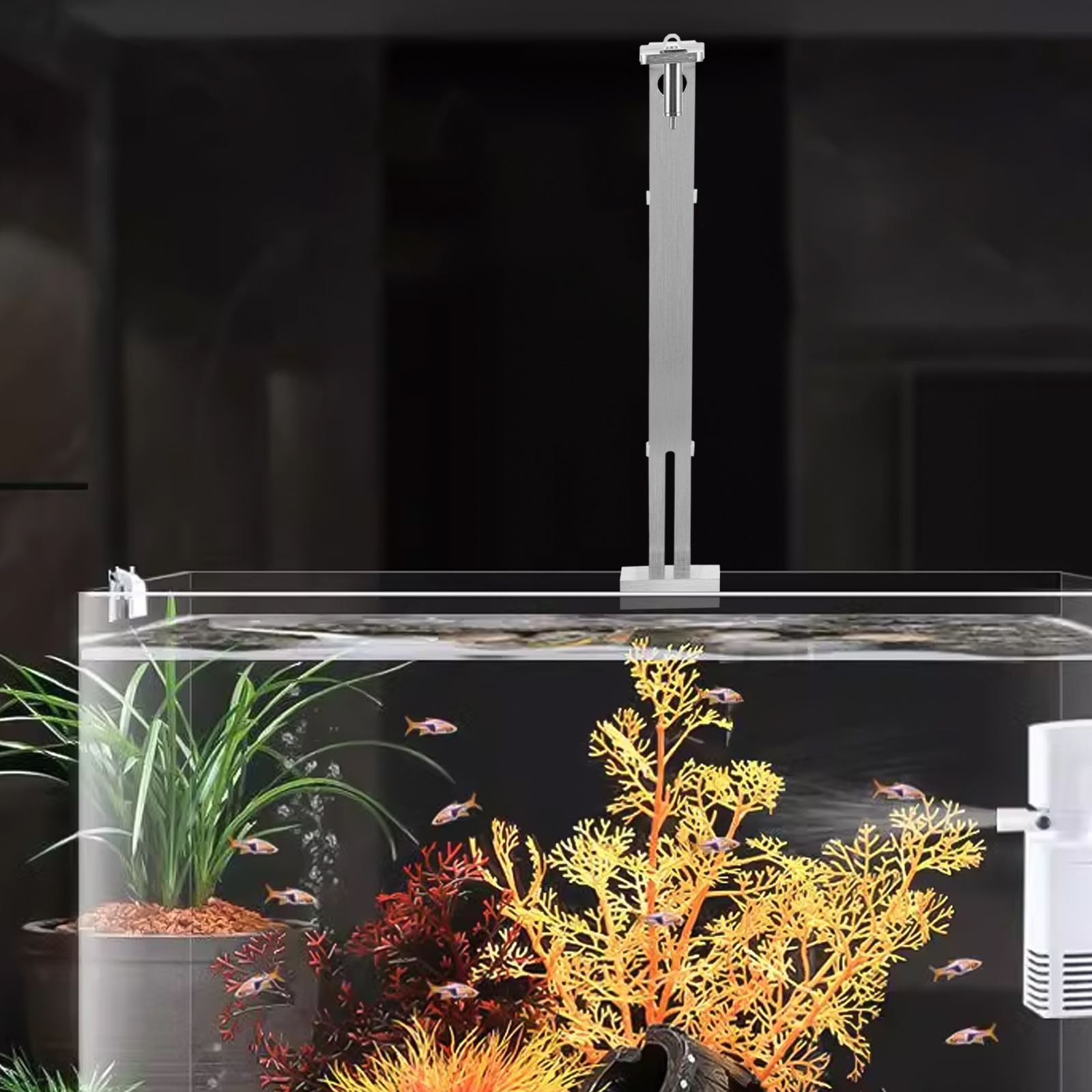 Fish Tank Light Bracket Aquarium Holder Lamp Stand for Aluminum Alloy Aquatic Plant