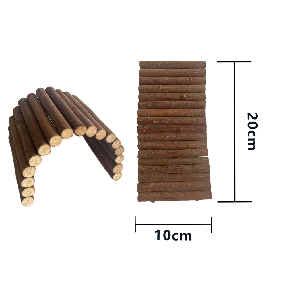 Cute Rabbit Roller Toys Natural Wooden Pine Dumbells Unicycle Bell Chew Toys for bird Guinea Pigs Rat Small Pet Molars Supplies