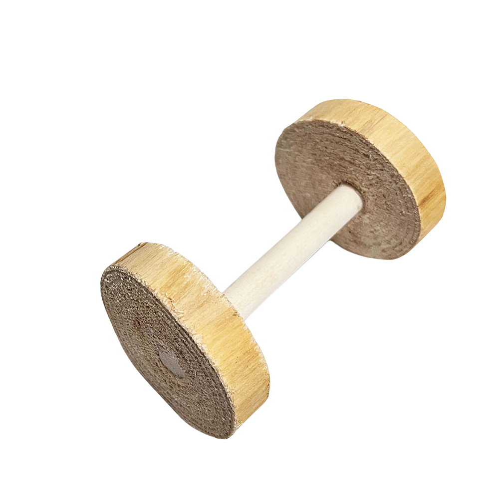 Cute Hamster Roller Toys Natural Wooden Pine Dumbells Unicycle swing Chew Molars Toys Bird Rabbit Guinea Pigs Small Pet Supplies