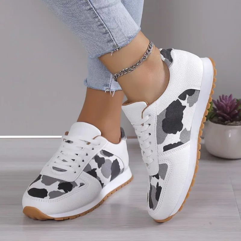 Women Platform Sneakers Leopard Thick Bottom Vulcanized Woman New Casual Flats Walking Shoes Plus Size 43 1eb7