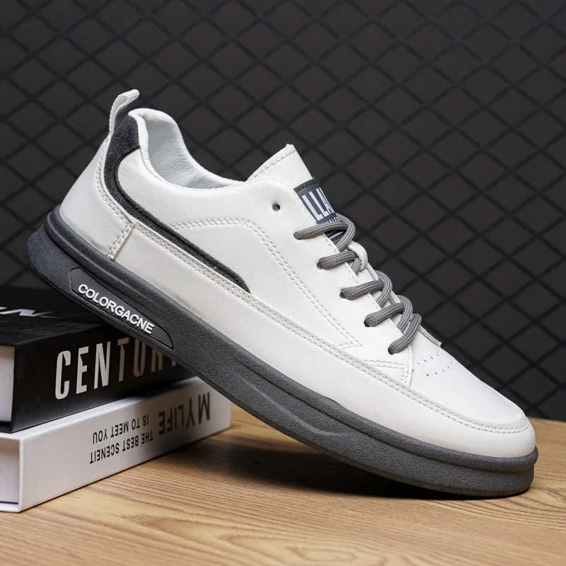 Men Shoe New Men Sports Shoe Trend Casual Leather Shoe Comfort Skateboard Shoe Soft Leather Men Tennis Shoe Zapatillas De Hombre