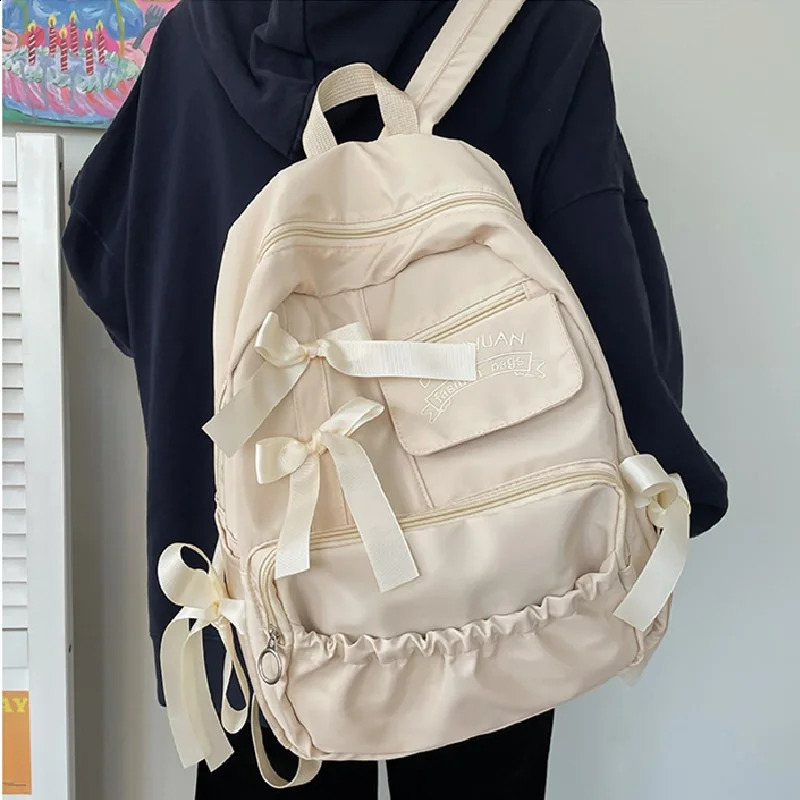 Fashion backpack nylon womens antitheft shoulder bag school 240903