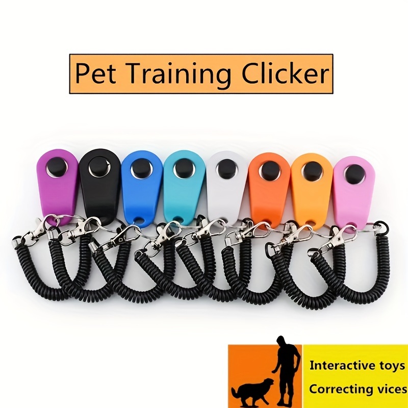 Pet clicker ring trainer sound interactive ring, fingertip dog trainer cat and dog universal ring, long bracelet