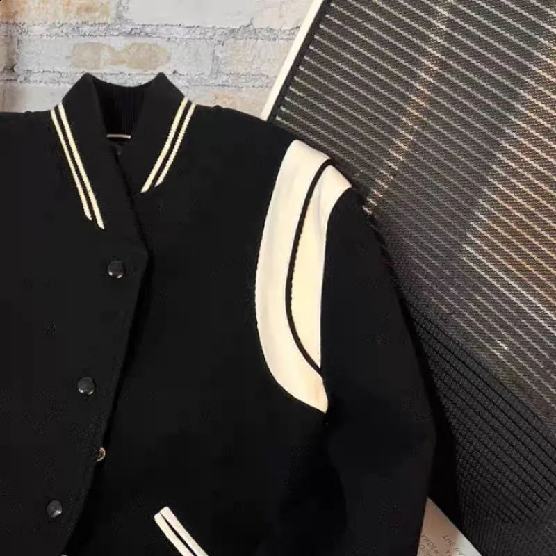 Deep City Korean Fashion Bomber Jacket Womens Retro Street Clothing Super Large Zipper Black Jacket Casual Fashion Autumn Coat 240902