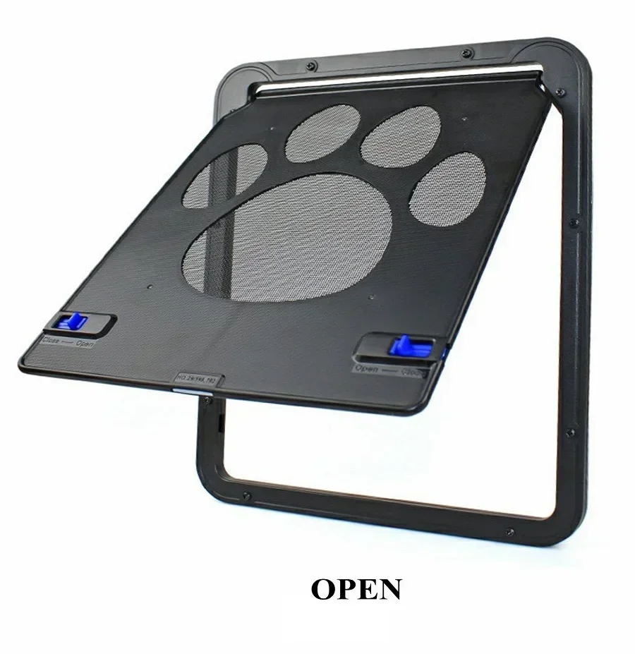 Pet Door Outdoor Dogs Cats Window Gate House Enter Freely Fashion Pretty Garden New Safe Lockable Screen Easy Install Dog Gate