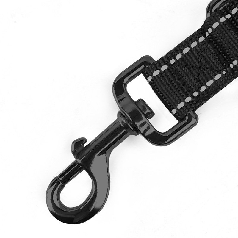 30/45/60cm Dog Rope Short Dog Lead Nylon Reflective Big Dog Training Leash With Zinc Alloy Lock Lockable 360 Degree Rotation