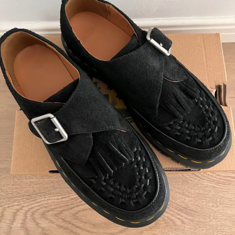 Women's Retro Thick Sole Small Leather Shoes for Women 2024 New Metal British Style Thick Heels Lightweight Mary Jean Lefu Shoes