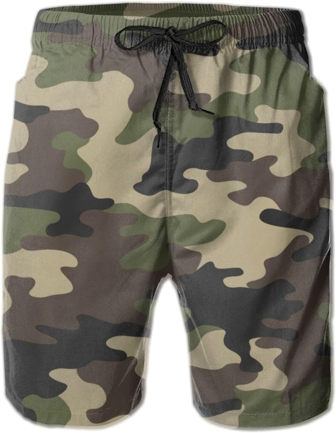 Mens Shorts 3D Printed Pattern Camouflage Print Swim Trunks Quick Dry Beach Board Swimwear