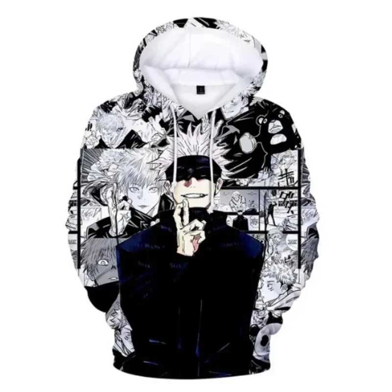 2024 Satoru Gojo 3D Print Men Hoodies Tops Autumn Long Sleeve Anime Hoodie Men Women Sweatshirt Oversized Streetwear Kids Hoodie Y240903