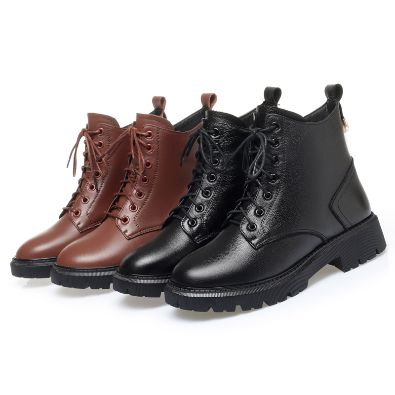 AIYUQI Women's Winter Boots Large Size 2024 New Genuine Leather Non-slip Women's Snow Boots Natural Wool Warm Women's Ankle Boot
