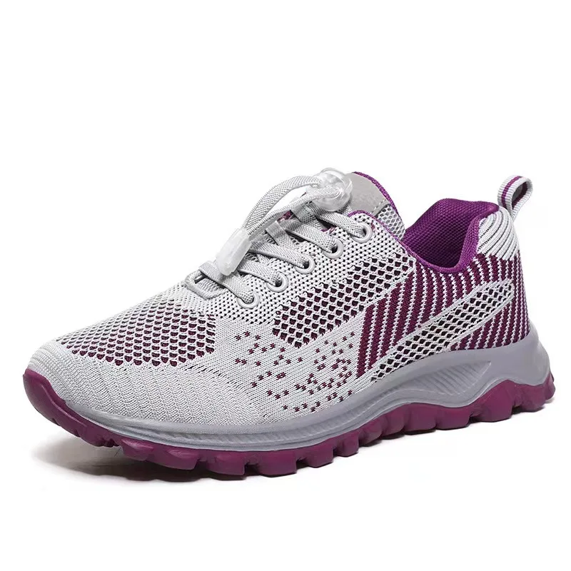 Large size New Women's Fashion Soft Sole Anti-slip Mesh Lightweight Comfort Sneakers Shoes for Women atos De Mujer 2024 c977