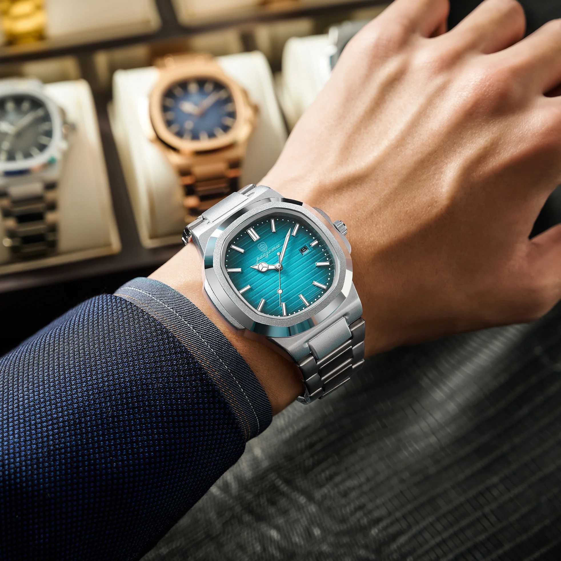 2024 new mens quartz waterproof mens watch Busin mens top luxury mens timing reloj hombre W250104