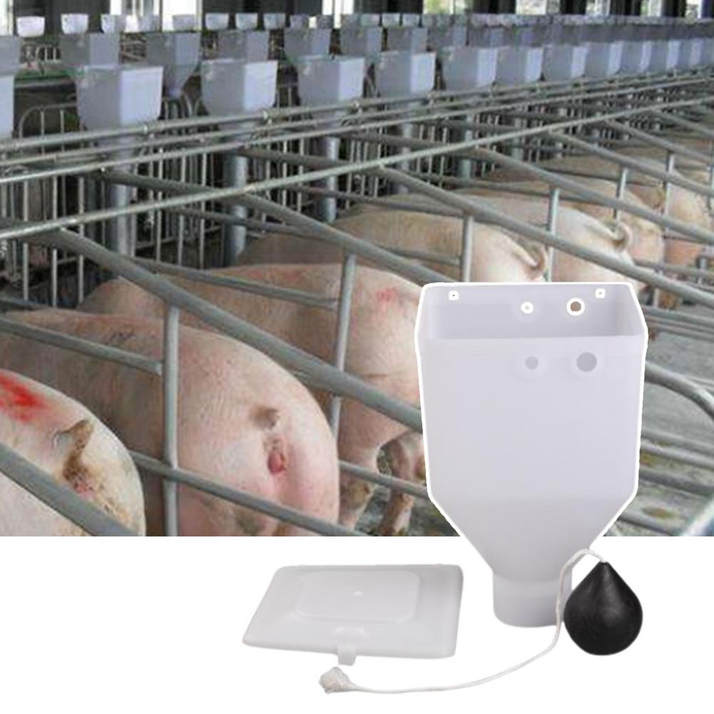 Sow Pen Feeder High Durability Smooth Surface Plastic Pig Sow Positioning Feeder with Dust-proof Cover Pig Farm Supplies
