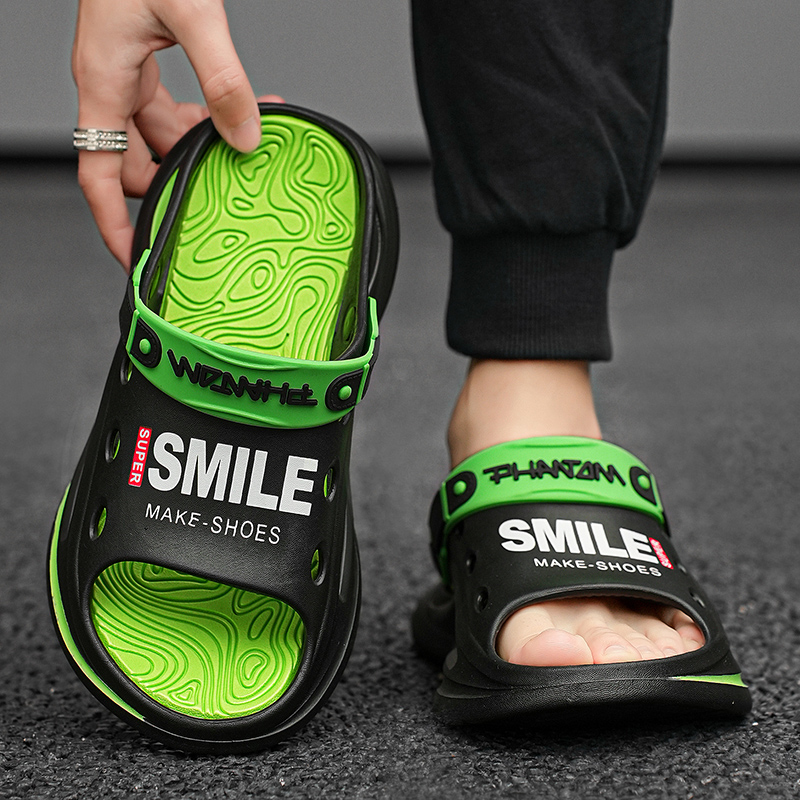 2024 Men's Outdoor Slippers Comfortable Soft Sole Slide Clogs Casual Shoes Men Women Beach Sandals Big Size 46 47 4b7