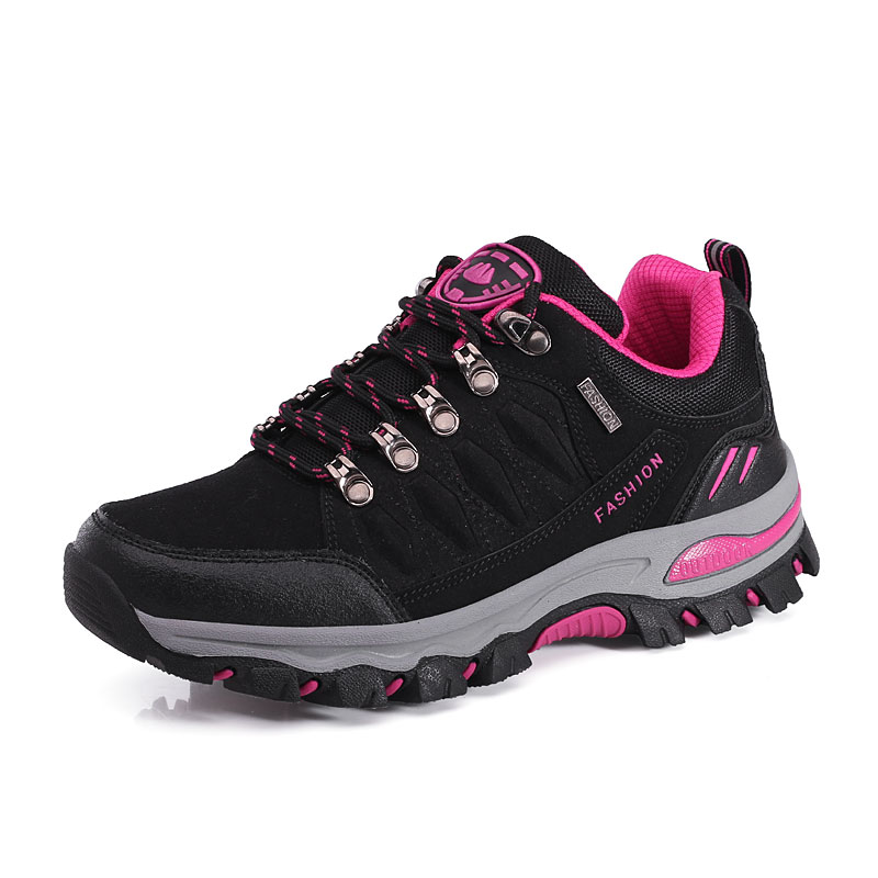 Casual Men's Ankle Boots Low Top Couple Style Outdoor Hiking Shoes Round Toe Shoes Motorcycle and Off-road Boots Hiking Shoes