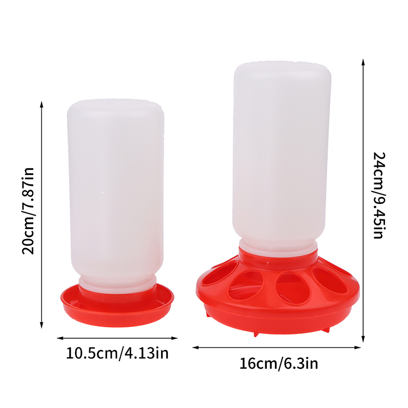 1PCS Poultry Thickened Feeder And Drinker Water Food Dispenser Automatic Chicken Birds Chick Waterer Feeding Bucket Container