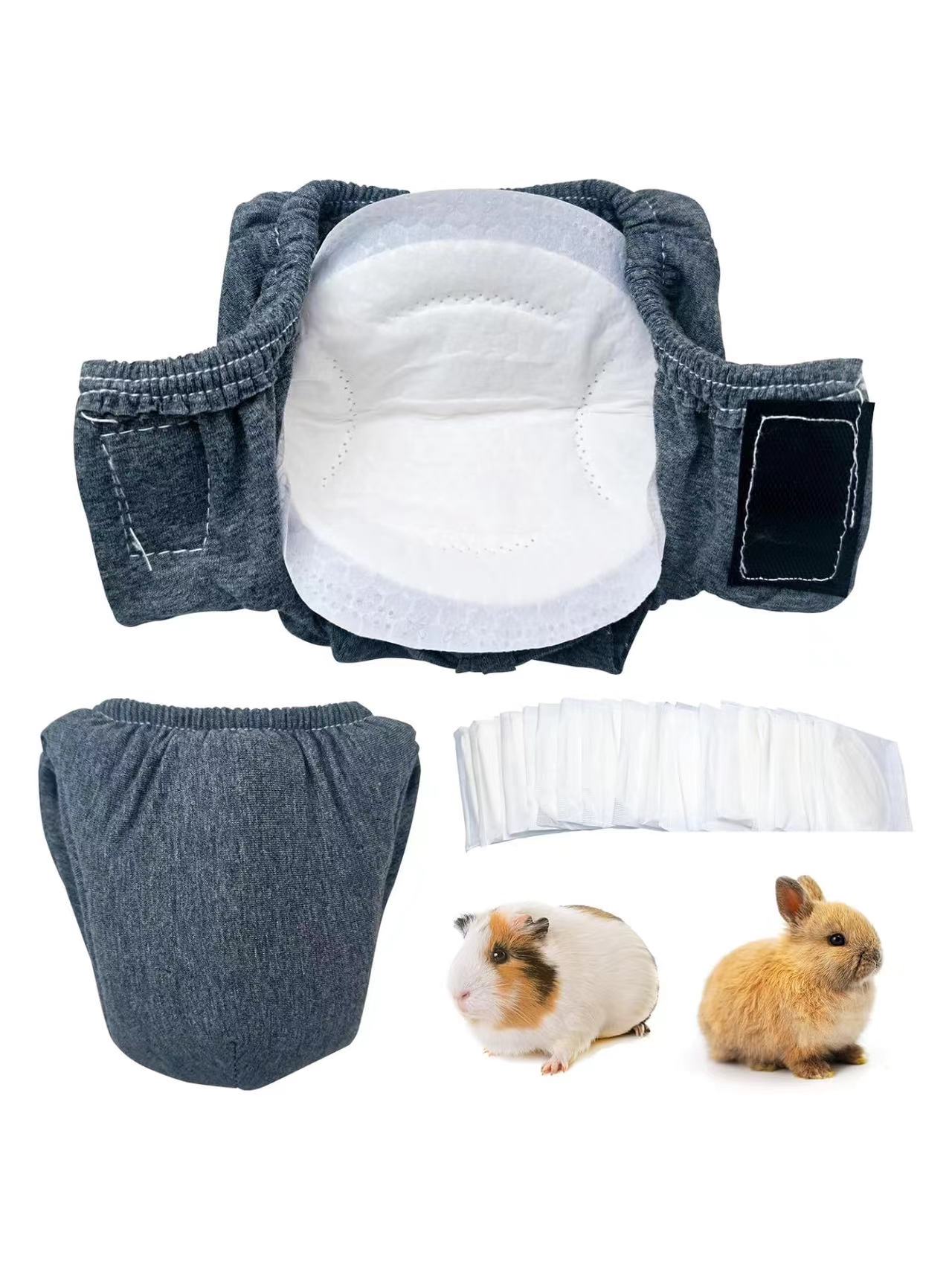 2PCS Small Pet Diapers Reusable Washable Hamster Underpants For Squirrels Chinchillas Hamsters Hedgehogs And Other Small Pets