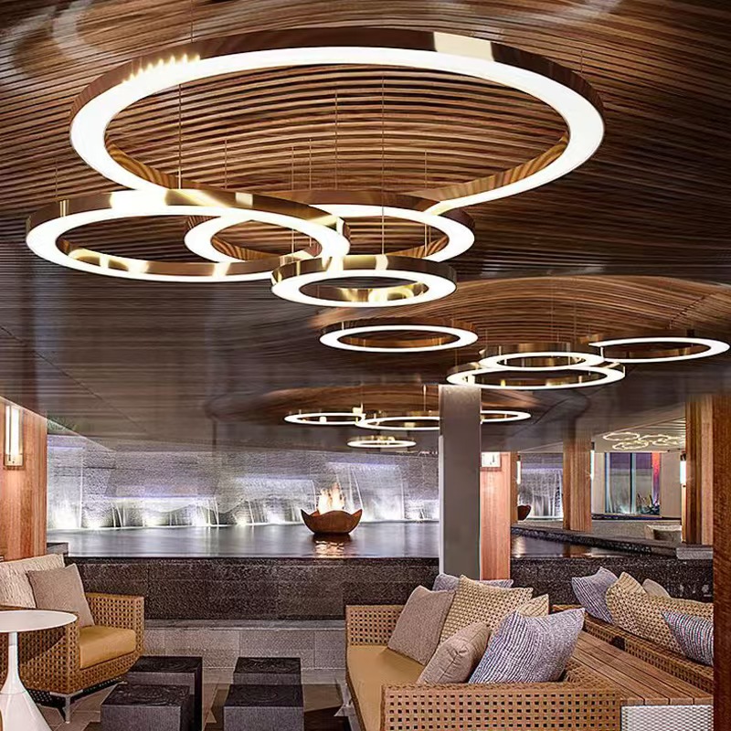 Ceiling chandelier Pendant light Chandeliers for dining room LED Bedroom living room nordic home decor Modern Round ring lamps