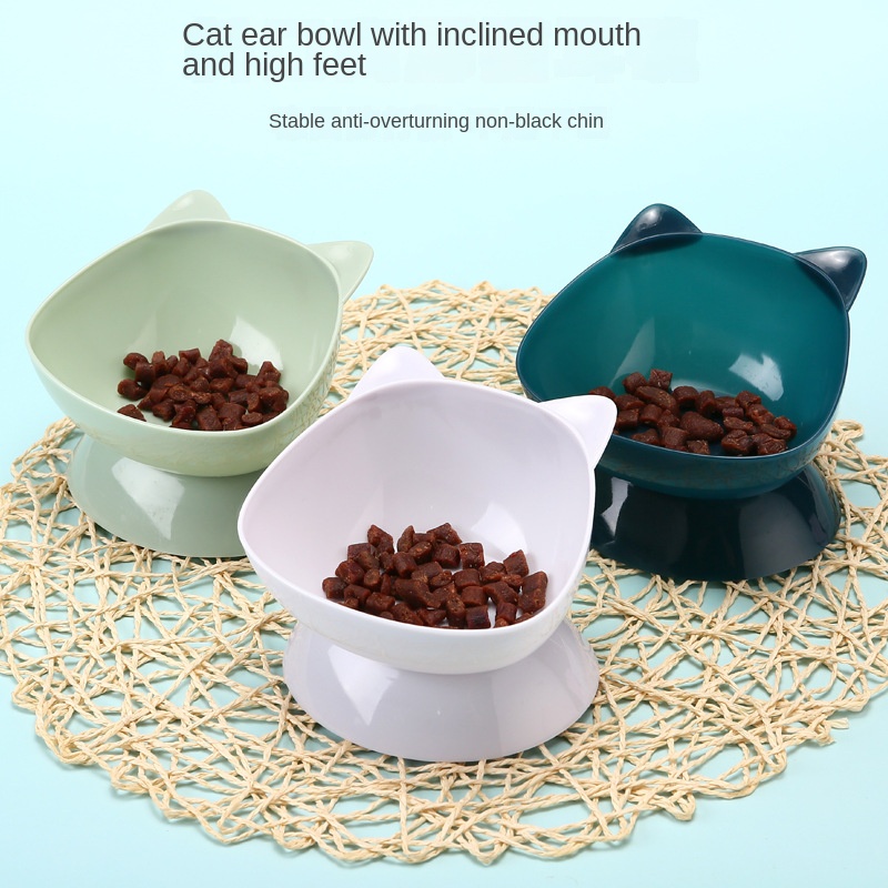 Pet Food Bowl Tilted High Bottom Neck Protection, Anti Suffocation, Dog and Cat Water Bowl, Anti Dumping, Dog Feeding Supplies