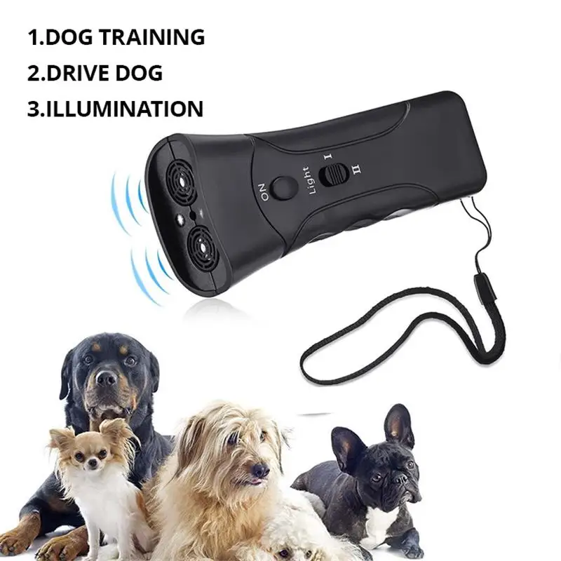 Pet Drive Dog Ultrasonic Barking Training Equipment Anti Barking Stop Training Equipment Anti Barking Stop Barking Flashlight
