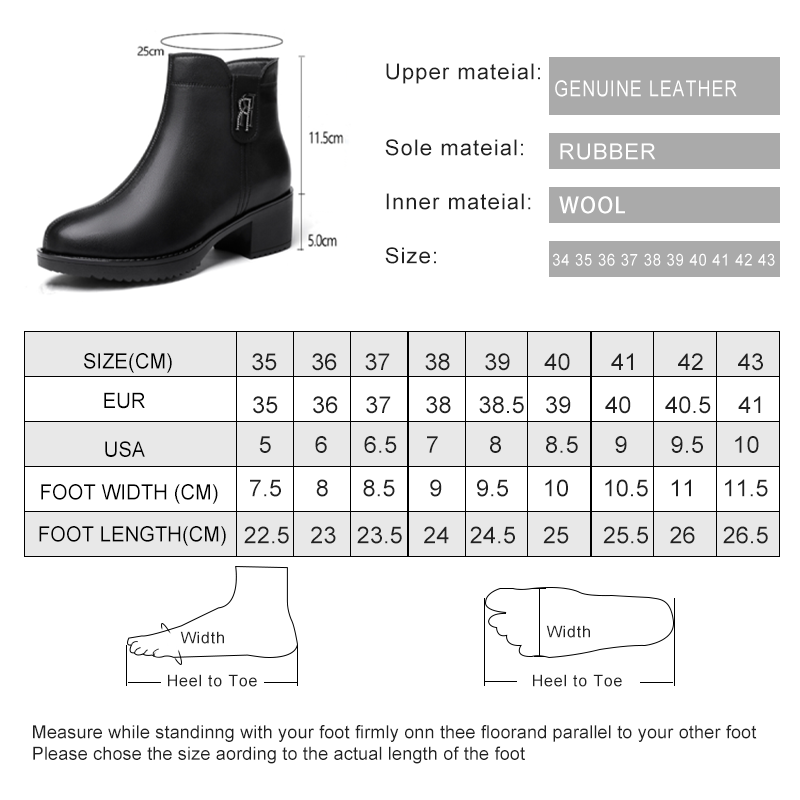 AIYUQI Women Snow Boots Winter 2024 New Genuine Leather Large Size Women Ankle Boots Wool Warm Fashion Non-slip Mother Boots