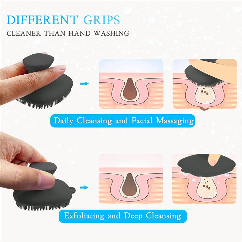 Silicone Face Scrubber Exfoliator Brush, Manual Facial Cleansing Exfoliating Brush, Gentle Face Scrub Wash Brush For Women And Men Cepillo Exfoliante 