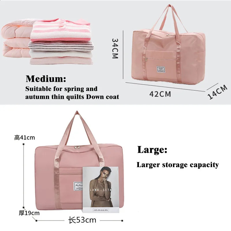 Large capacity Travel Bag Shoulder Bag Nylon Fabric Portable Moving StorageBag Folding Luggage Bag Aircraft Bag 250224