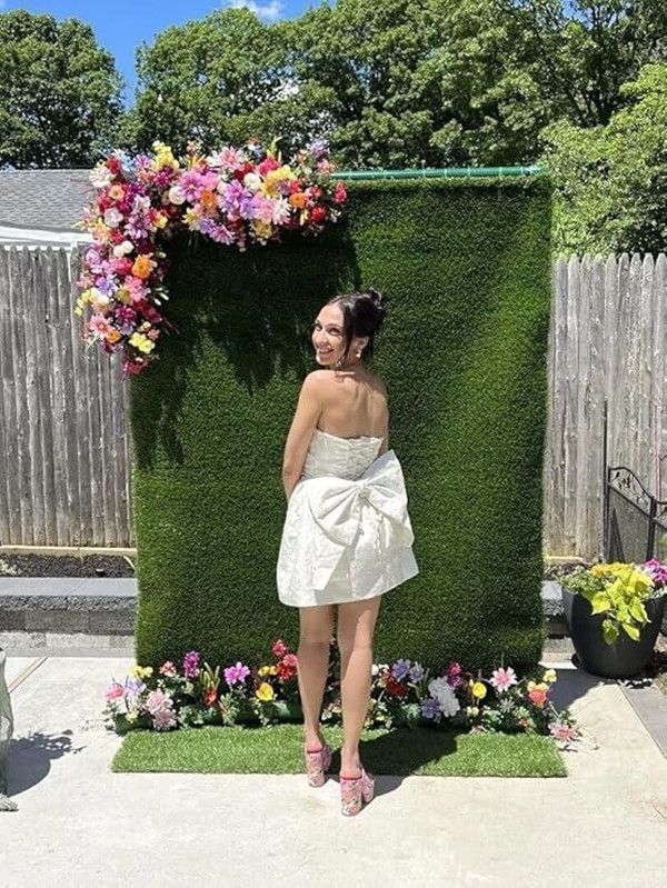 Women's Elegant Jacquard Homecoming Dress Temperament Short Mini Pleated Skirt Tied Bow Slim Fit Sexy Party Clothing bm3221