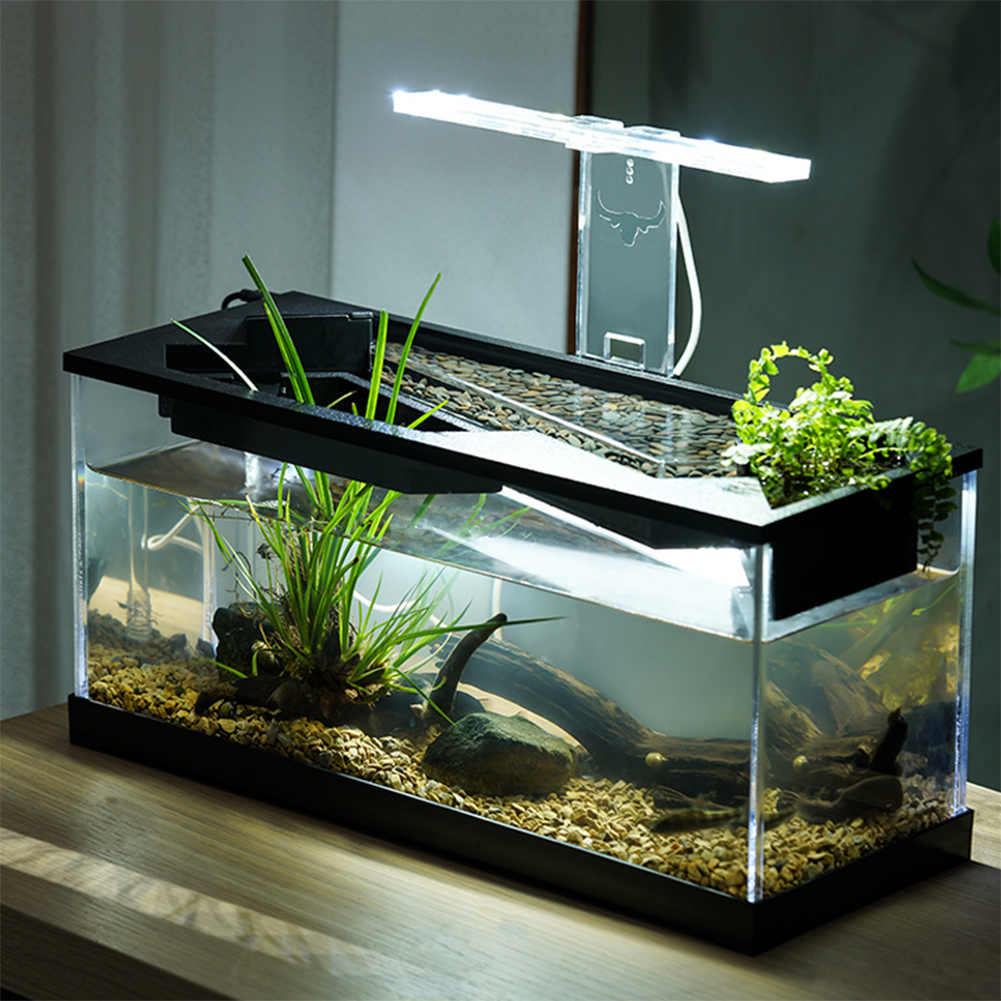 Small Fish Tank Aquarium Tank Build-in Light Water Pump Ecological Cycle System Acrylic Rectangular Fish Tank For Living Room