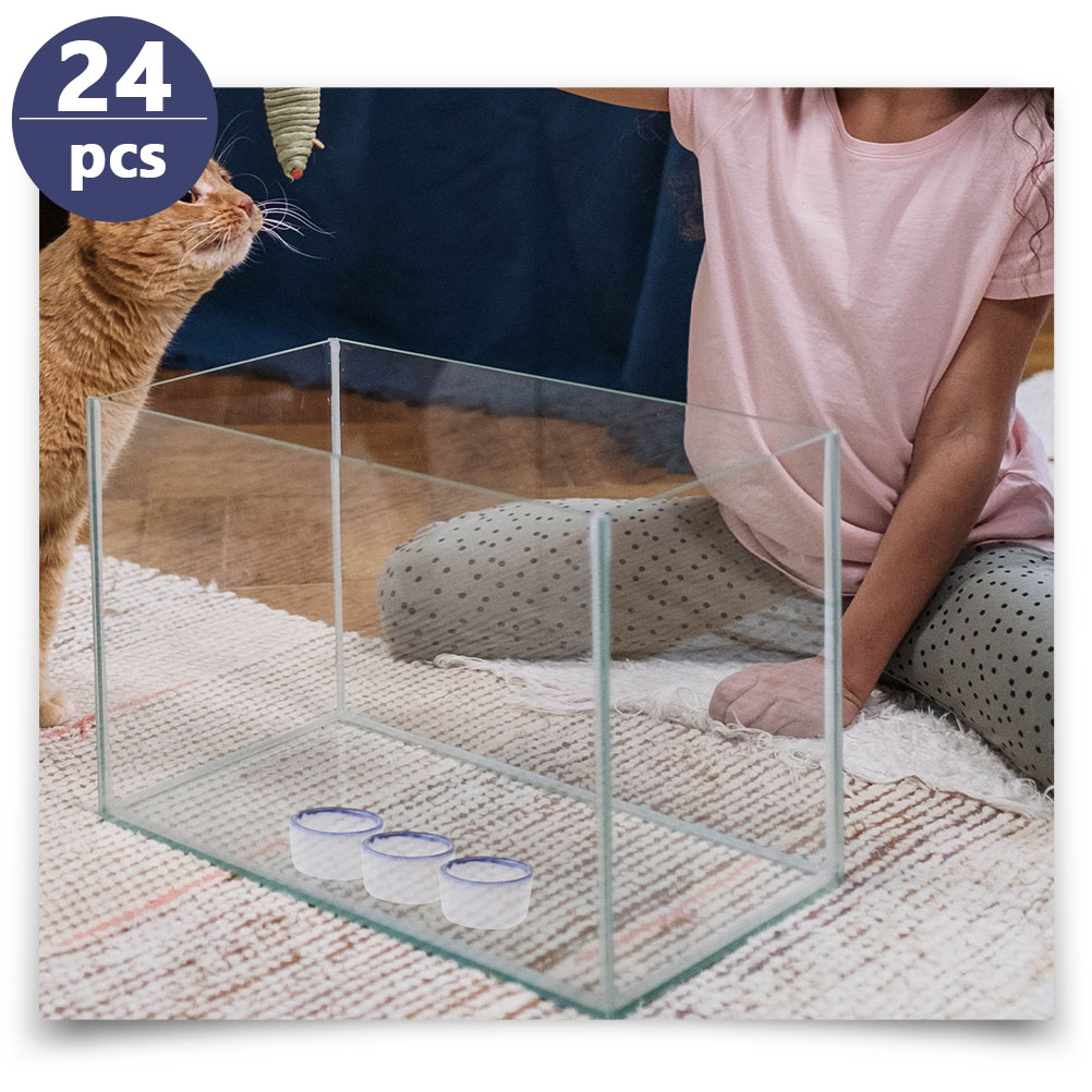 24 Pcs Reptile Water Dish Terrarium Bowl Mini Food Crawler Feeding Sink Lizard Lizard Lizard Pet Water Bowl Drinking Container