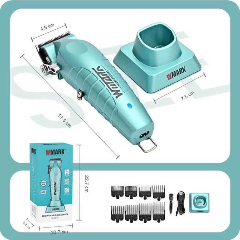 2024 new WMARK NG-133 NG-317 hair clipper 8300 RPM with charging dock mens low-noise hair clipper W240824