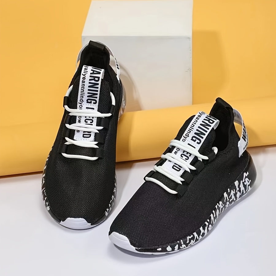 Two Tone Lightweight Sneakers - Ultra-Breathable Mesh Upper with Secure Lace-Up, Fashionable Running Shoes for Daily Wear - Comfortable & Stylish Two-