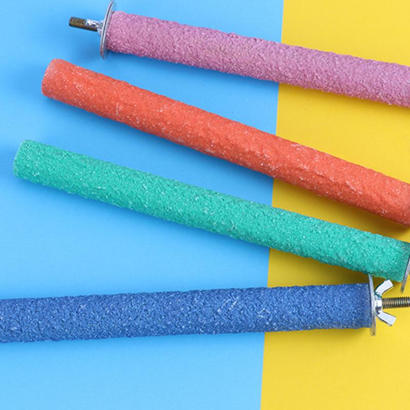 Bird Standing Stick Parrot Frosted Perch Stand For Cage Claw Sharpening Cage Perch Toy For Cockatiels Budgies Medium Parrots