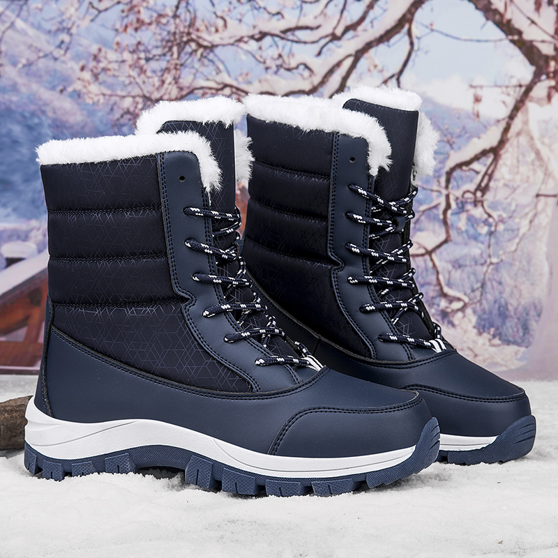Snow Waterproof, urious, and Comfortable Thick hot Soled Long Boots Women's 2023 Winter NEW hot Warm Flat Shoes