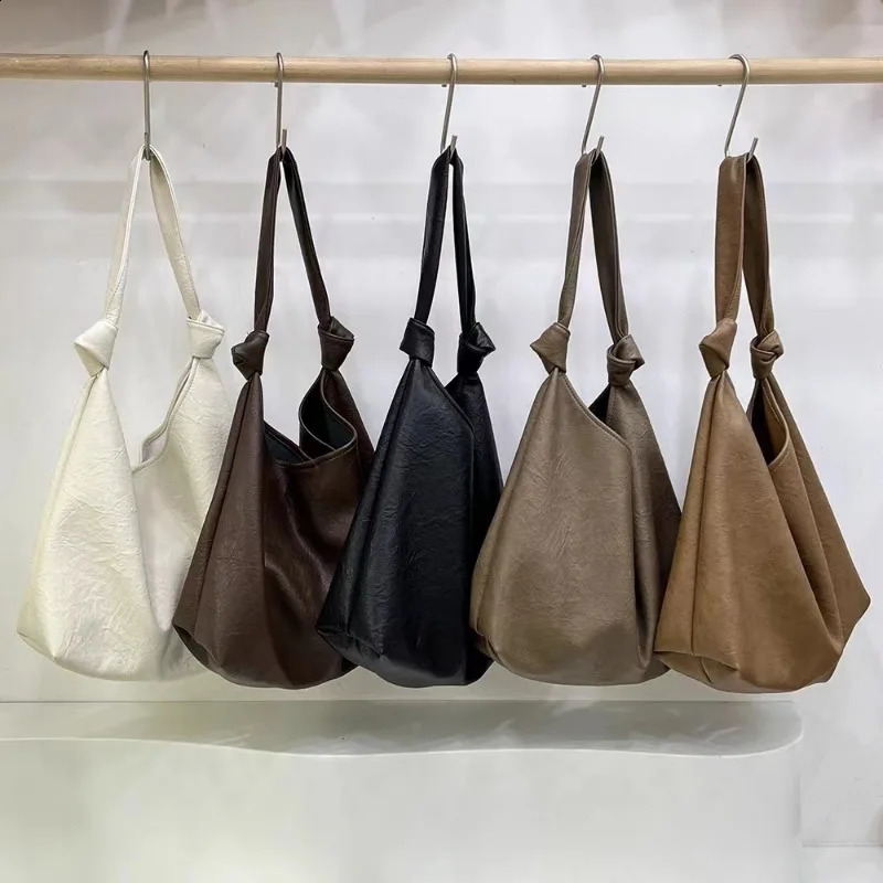 Shoulder Bags for Women Large Hobo Shopper Bag Solid Color Quality Soft Leather Crossbody Handbag Lady Travel Tote Bag 240902