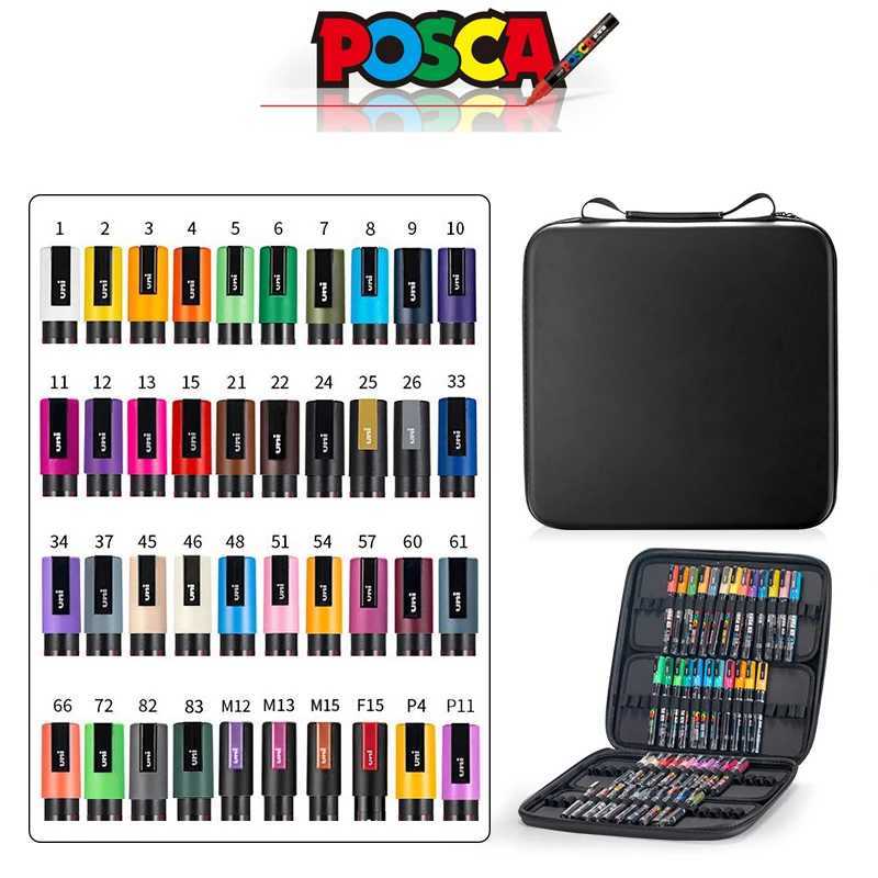 Markers Uni Posca Stationery Acrylic Paint Marker Pen Set Plumones Portable Art Supplies Detachable Painting Poster S24936