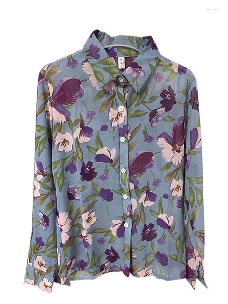 Ral Chiffon Blouse For Women - Transparent, Casual, Summer Loose Sunscreen Tops Blusas X756